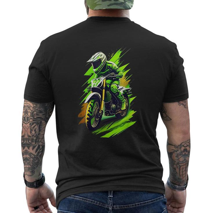 Motocross Dirt Bike Motocross Dirtbike Enduro  Mens Back Print T-shirt