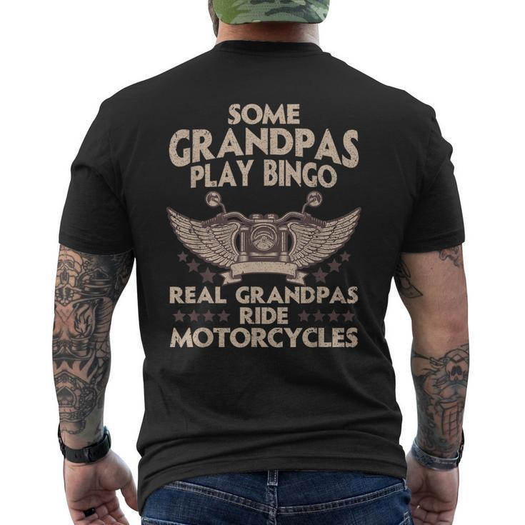 Motorcycle For Grandpa Men Biker Motorcycle Rider Men's Back Print T-shirt