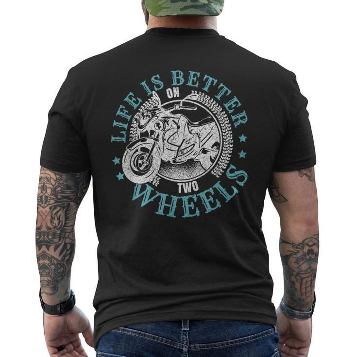 Motorcyclist Men Rider Motorcycle Biker  Mens Back Print T-shirt