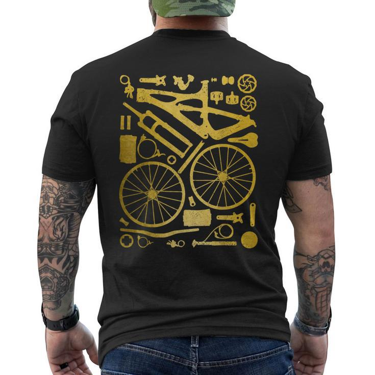 Mountain Bike Mtb Cycling Bicycle Parts Mountain Biker  Mens Back Print T-shirt