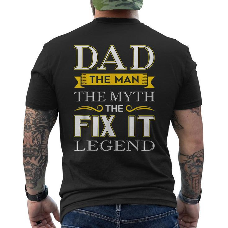 Mr Fix It Dad Fathers Day Handy Man Men's Back Print T-shirt