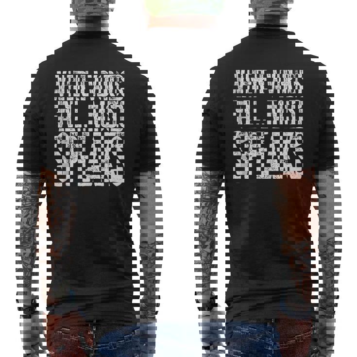 Music Quotes Communication Quotes Expression Men's T-shirt Back Print
