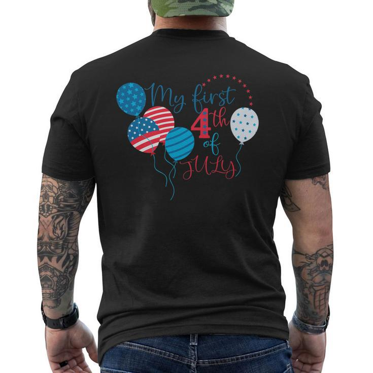 My 1St 4Th Of July 2023 New Baby Patriotic Kids Men Women   Mens Back Print T-shirt