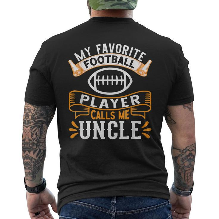 My Favorite Football Player Calls Me Uncle - Usa Football  Mens Back Print T-shirt