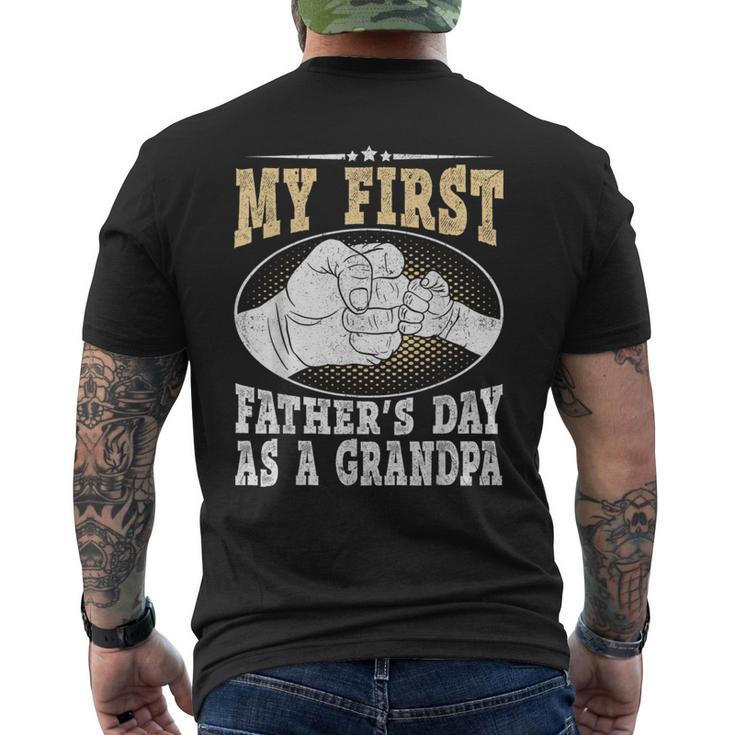 My First Fathers Day As A Grandpa Grandfather Fathers Day Mens Back Print T-shirt