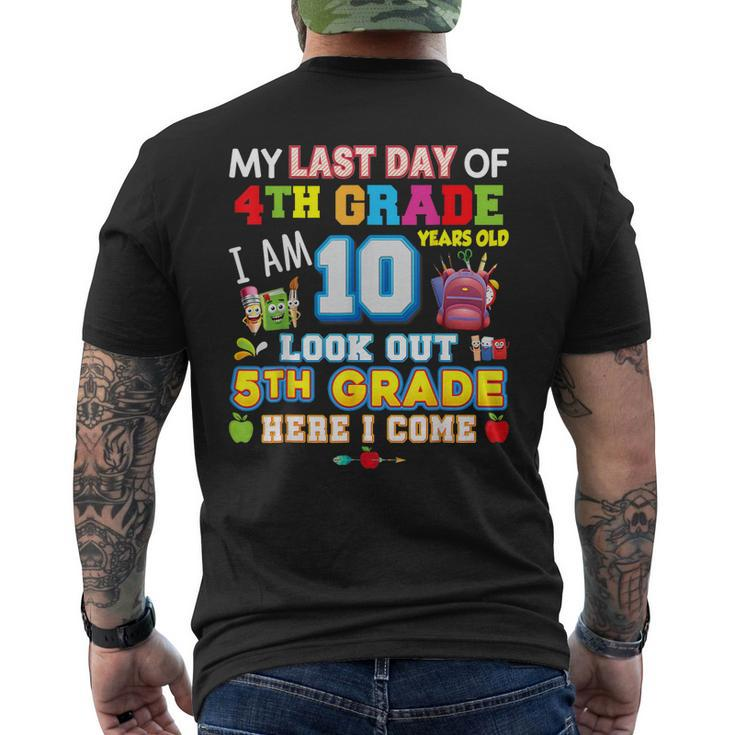 My Last Day Of 4Th Grade 5Th Here I Come So Long Graduate  Mens Back Print T-shirt