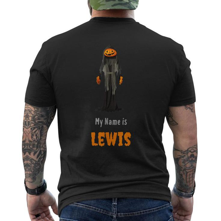 My Name Is Lewis I Am Not A Jack O Lantern Men's T-shirt Back Print