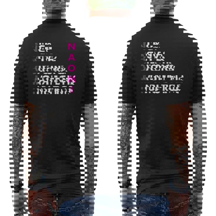 Naomi Name Personalized Men's Back Print T-shirt