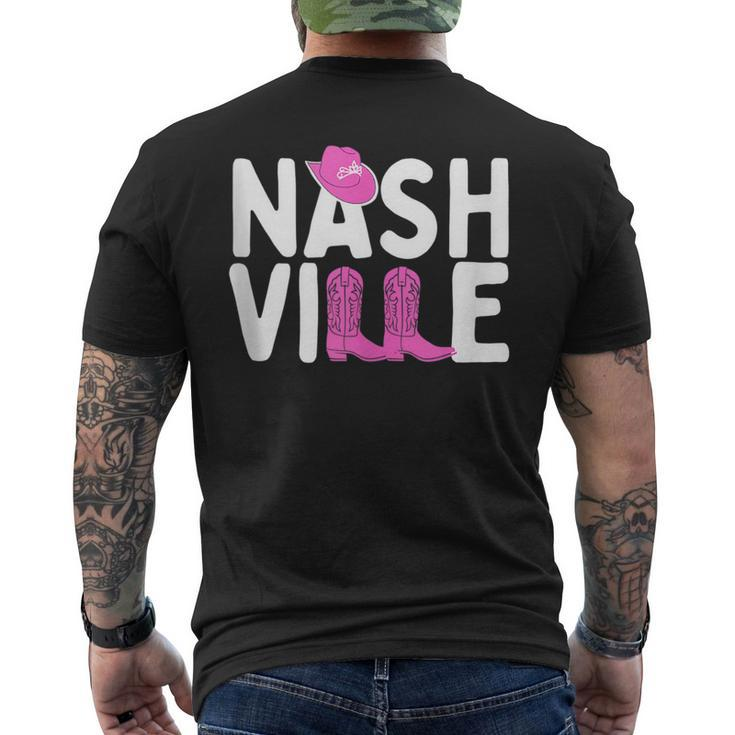 Nashville Cowgirl Bachelorette Party  Mens Back Print T-shirt