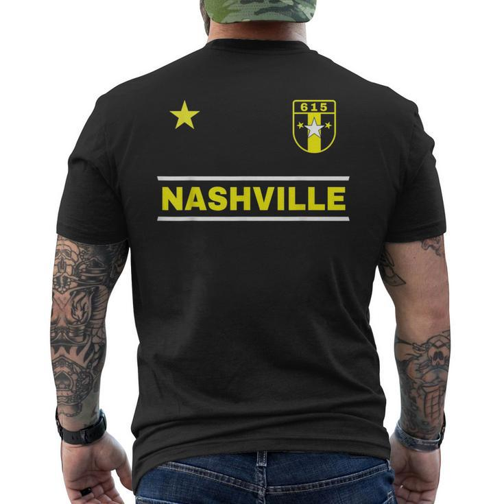 Nashville Tennessee 615 Star Designer Badge Edition  Mens Back Print T-shirt