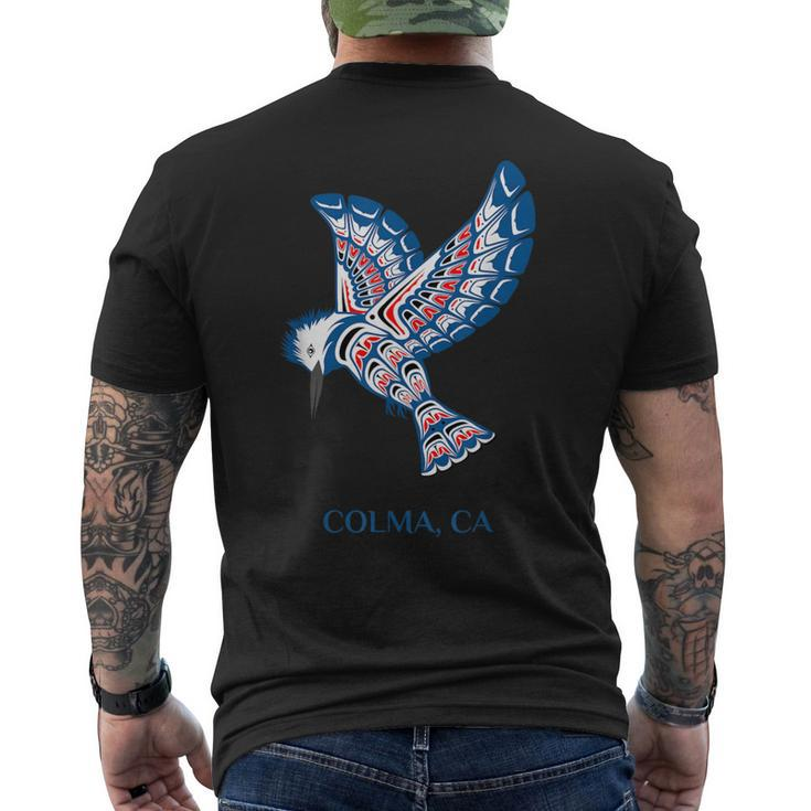 Native American Colma Kingfisher Bird California Men's T-shirt Back Print