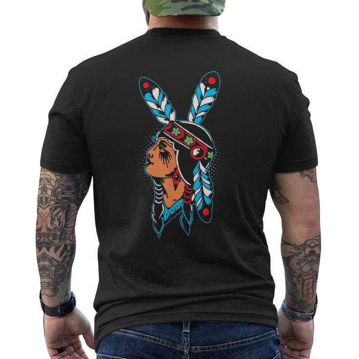 Native American Pow Wow Tribal American Indian  Mens Back Print T-shirt