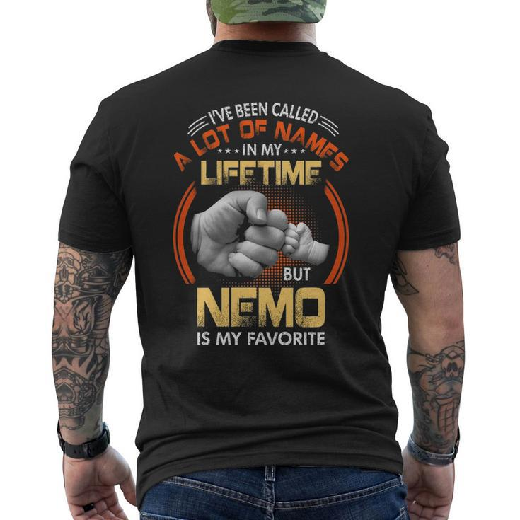 Nemo Grandpa Gift A Lot Of Name But Nemo Is My Favorite Mens Back Print T-shirt