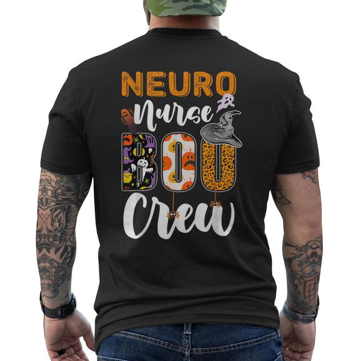 Neuro Nurse Boo Crew Ghost Halloween Nursing Spooky Men's T-shirt Back Print
