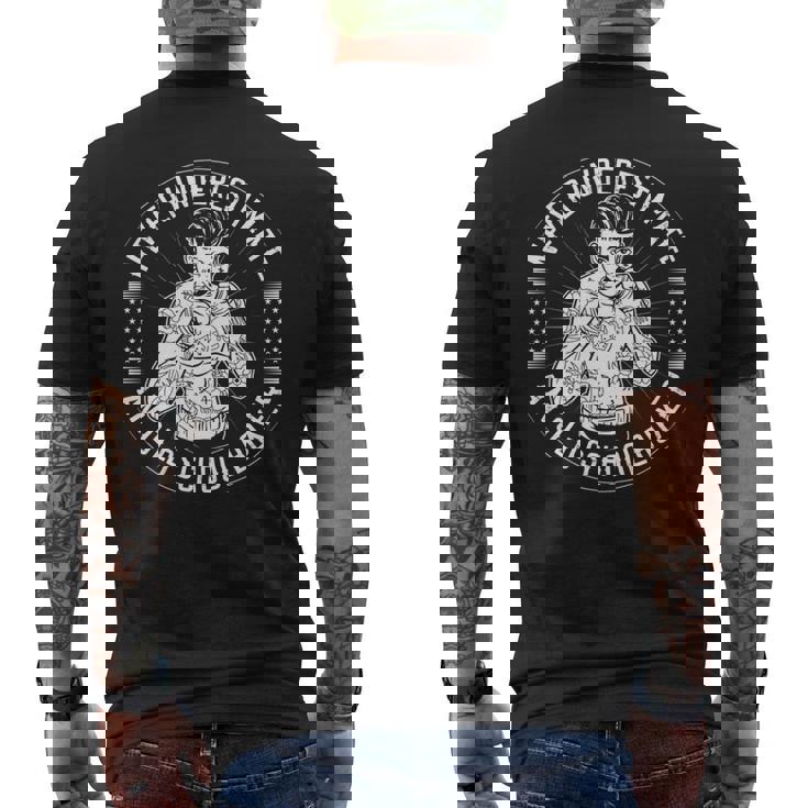 Never Underestimate An Old School Boxer Back Print Boxing Mens Back Print T-shirt