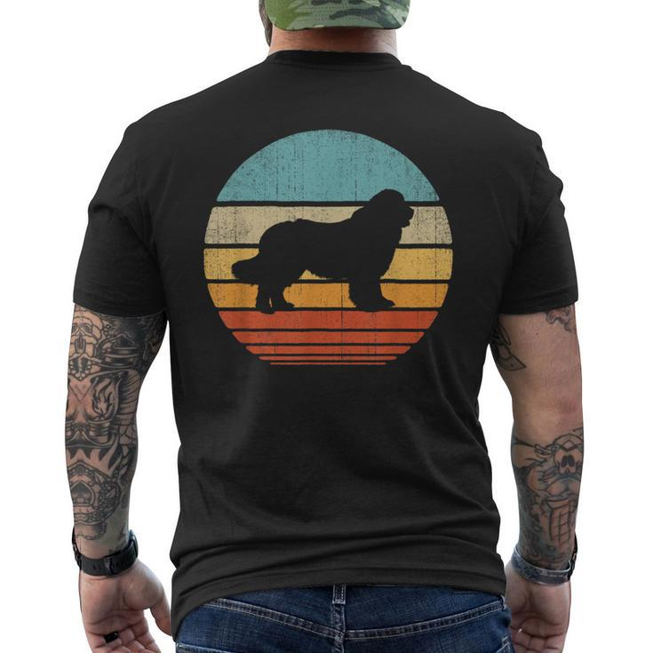 Newfoundland Newfie Retro Vintage 60S 70S Sunset Dog Lovers Men's T-shirt Back Print