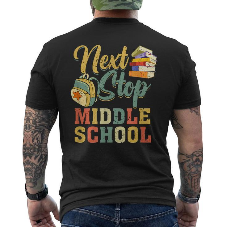 Next Stop Middle School Education Middle School Men's Back Print T-shirt