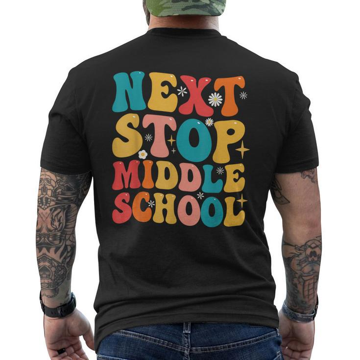Next Stop Middle School Graduate 5Th Grade Graduation Men's Back Print T-shirt