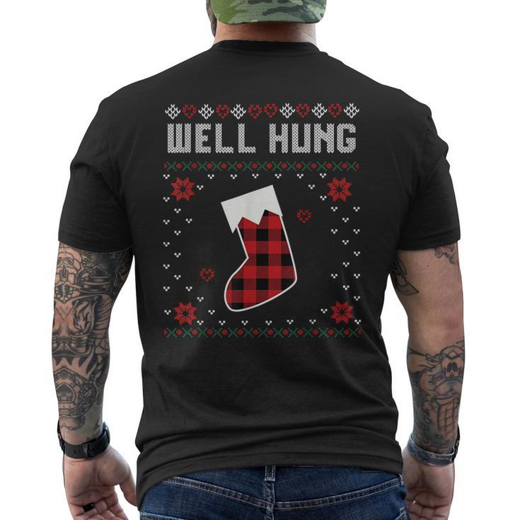 Nice Rack Well Hung Ugly Sweater Fun Couples Christmas Men's T-shirt Back Print