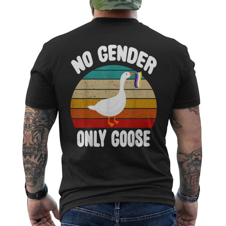No Gender Only Goose Cute Animal Love Retro Lgbt Pride Month Mens Back Print T-shirt