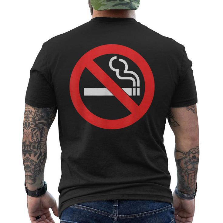 No Smoking Symbol Men's T-shirt Back Print