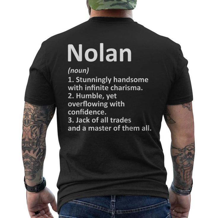 Nolan Definition Personalized Name Birthday Idea Men's Back Print T-shirt