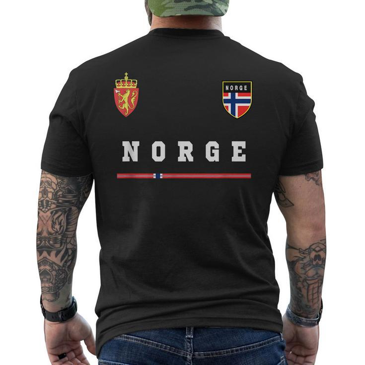 Norge  SportSoccer Jersey  Flag Football Oslo  Mens Back Print T-shirt
