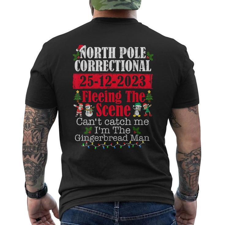 North Pole Correctional Fleeing The Scene Can't Catch Me Men's T-shirt Back Print