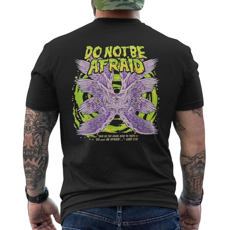 Do Not Be Afraid Realistic Angel Grunge Creepy Gothic Back Men's T-shirt Back Print