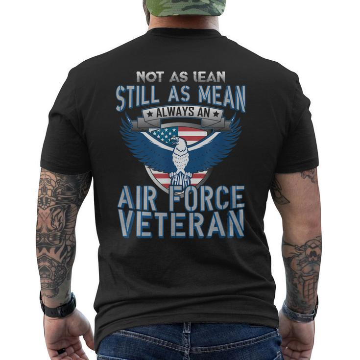 Not As Lean Still As Mean Air Force Veteran Men's Back Print T-shirt