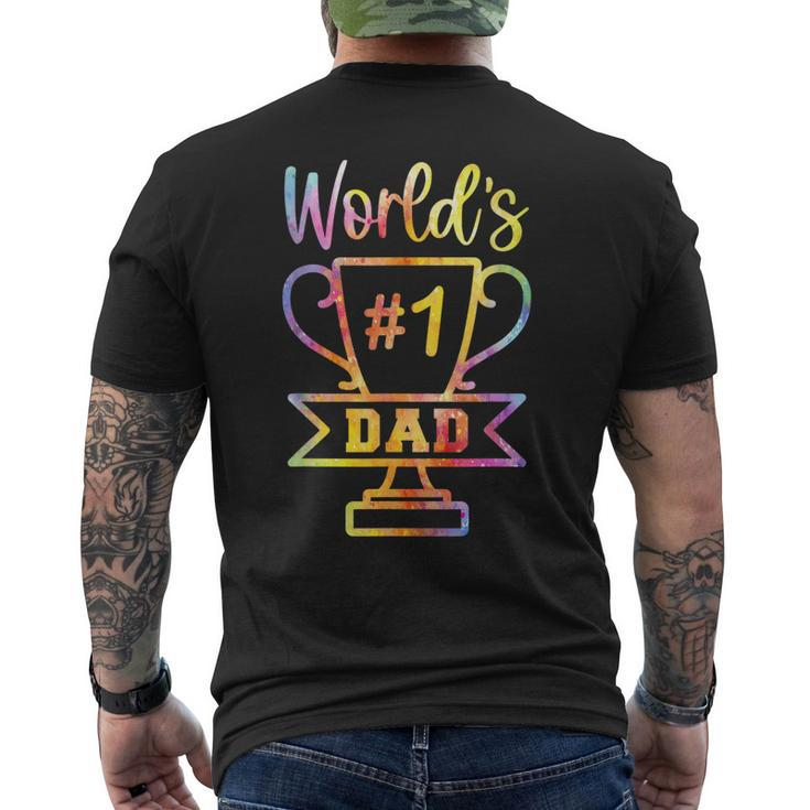 Number 1 Dad  Fathers Day Funny Gifts For Dad Mens Back Print T-shirt