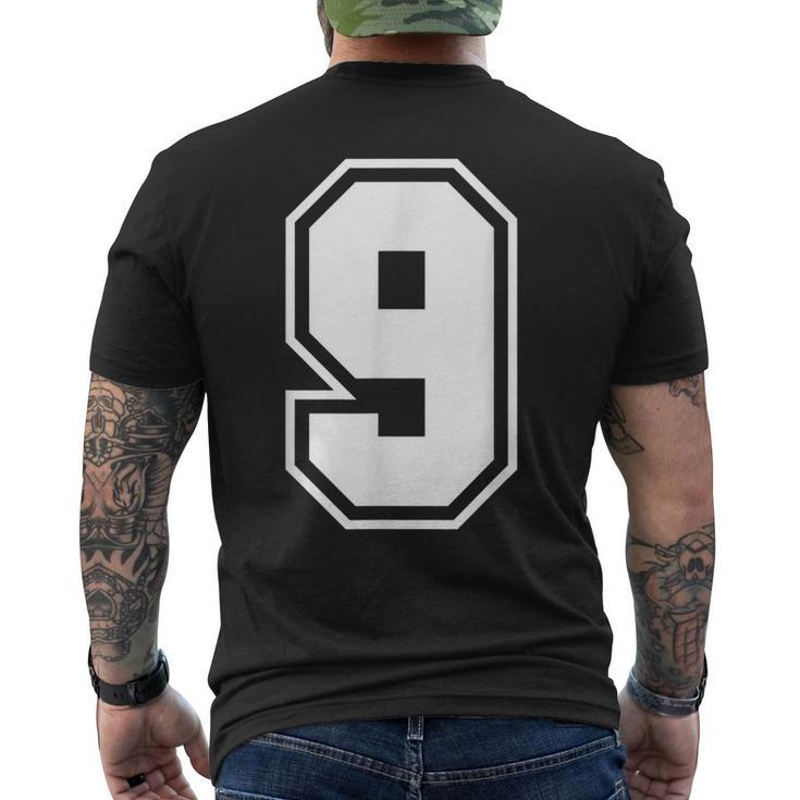 Number 9 Counting Men's T-shirt Back Print