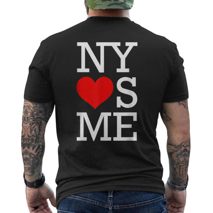 Ny Loves Me I Heart New York Men's T-shirt Back Print