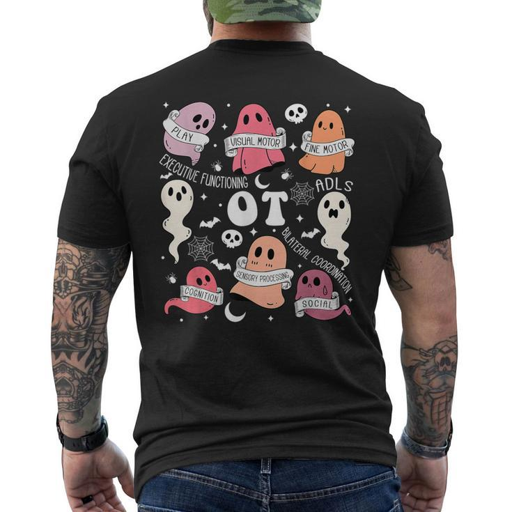 Occupational Therapy Ot Ota Halloween Spooky Cute Ghosts Men's T-shirt Back Print
