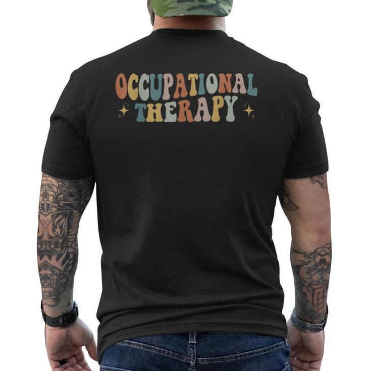 Occupational Therapy -Ot Therapist Ot Month Groovy Retro  Mens Back Print T-shirt