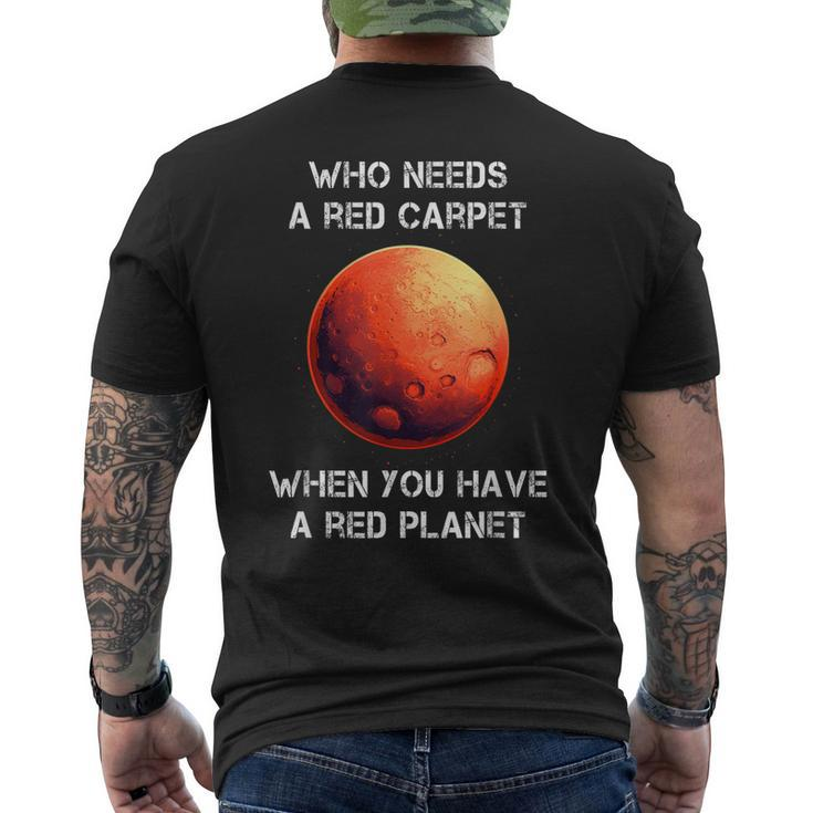 Occupy Mars Space Explorer Astronomy Red Planet Funny  Mens Back Print T-shirt