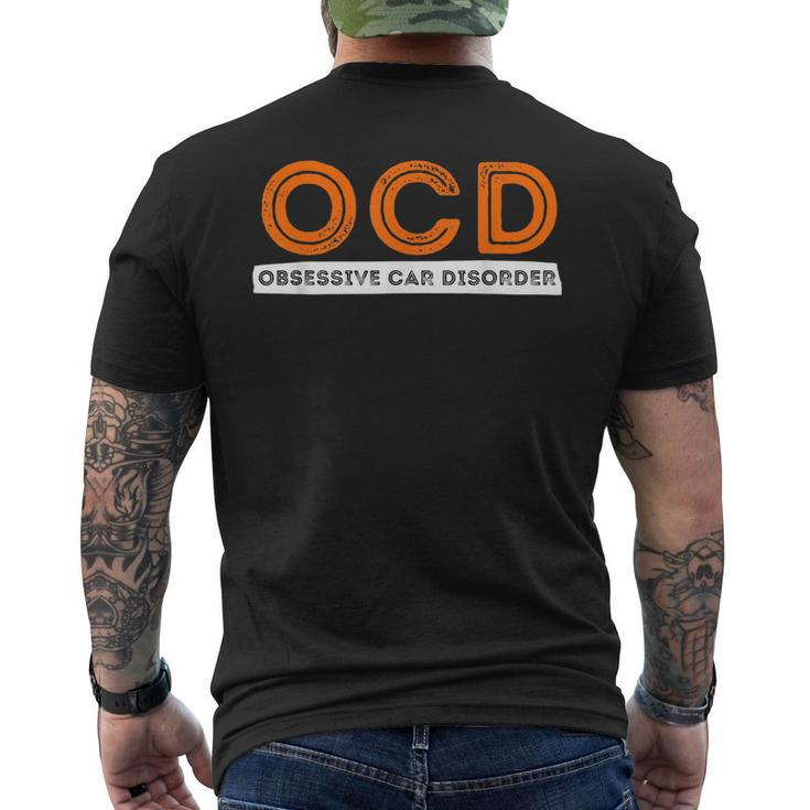 Ocd Obsessive Car Disorder Funny Car Lover Gift Mens Back Print T-shirt