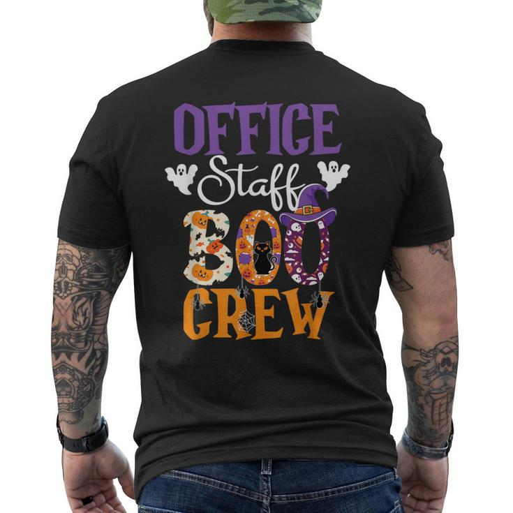 Office Staff Boo Crew Matching Autumn Halloween Costume Men's T-shirt Back Print