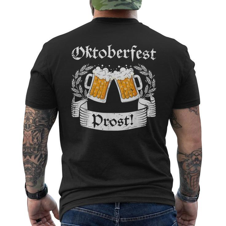 Oktoberfest Prost German Cheers Men's T-shirt Back Print
