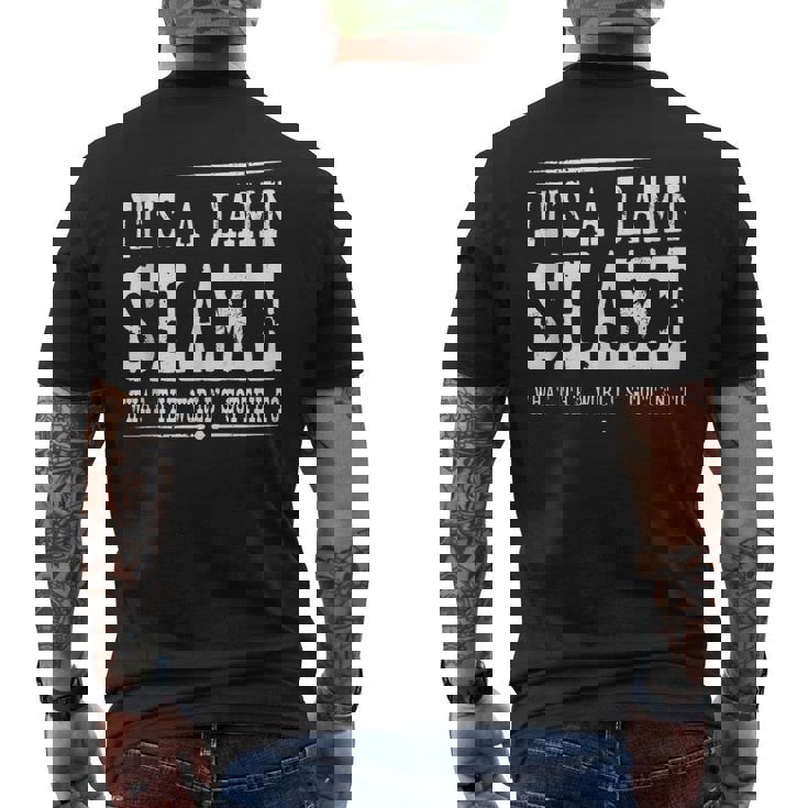 Oliver Anthony It's A Damn Shame What The Worlds Gotten To Men's T-shirt Back Print