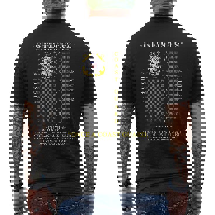 Once A Coast Guard  Always A Coast Guard Mens Back Print T-shirt