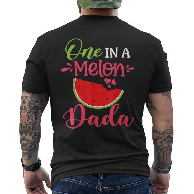 One In A Melon Dada Watermelon Family Birthday Party  Mens Back Print T-shirt