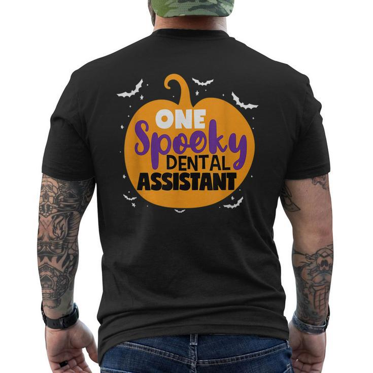 One Spooky Dental Assistant Halloween Pumpkin Tooth Doctor  Mens Back Print T-shirt