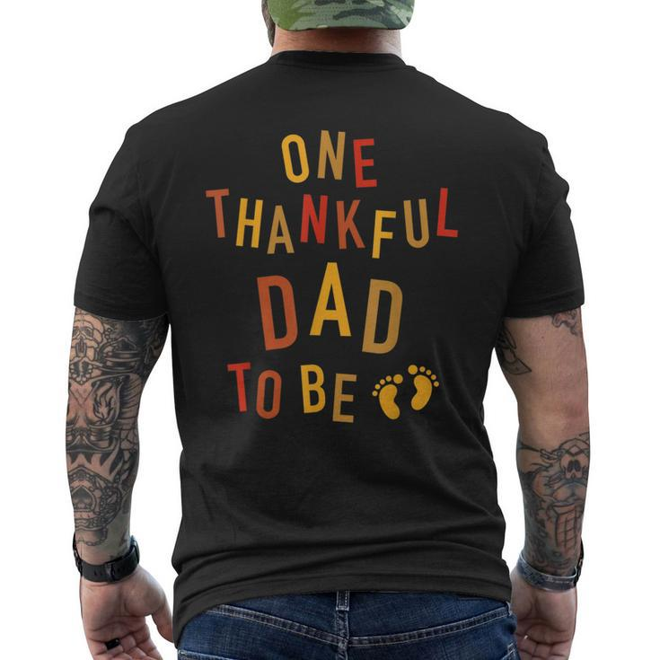 One Thankful Dad To Be Thanksgiving Pregnancy Announcement Mens Back Print T-shirt