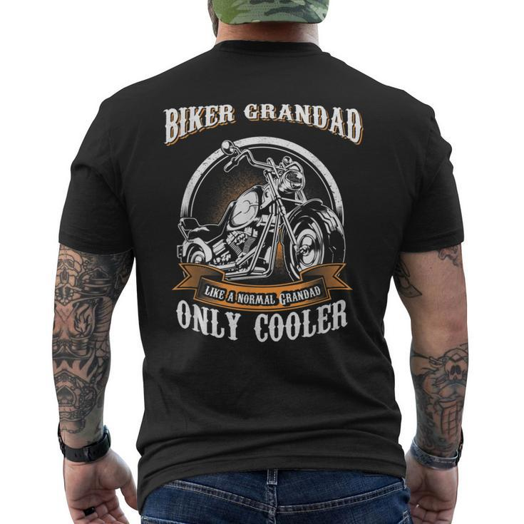 Only Cool Grandad Rides Motorcycles T  Rider Gift Mens Back Print T-shirt