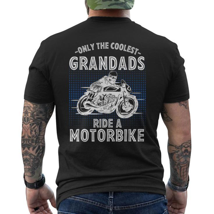 Only The Coolest Grandads Ride A Motorbike Grandad  Mens Back Print T-shirt