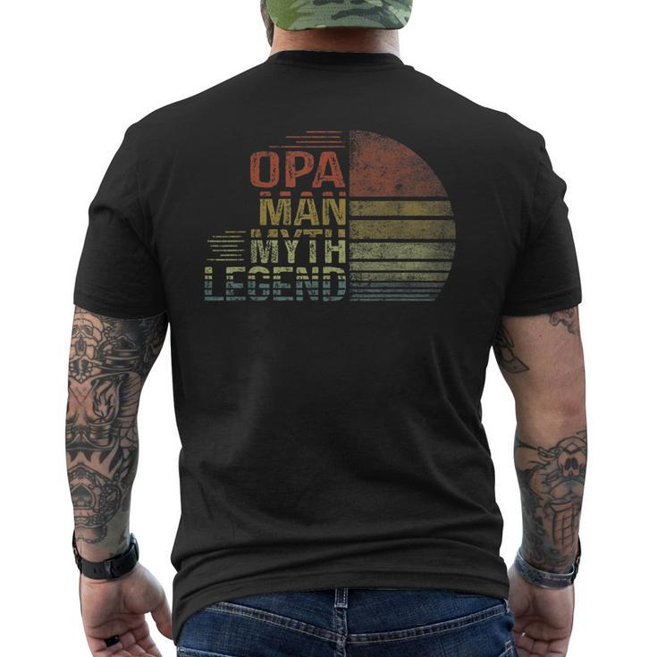 Opa Man Myth Legend Vintage Men Retro Classic Grandpa Men's Back Print T-shirt