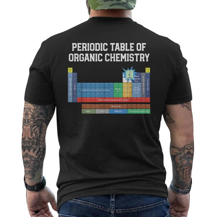 Organic Chemistry Joke Periodic Table Of Organic Chemistry Men's T-shirt Back Print