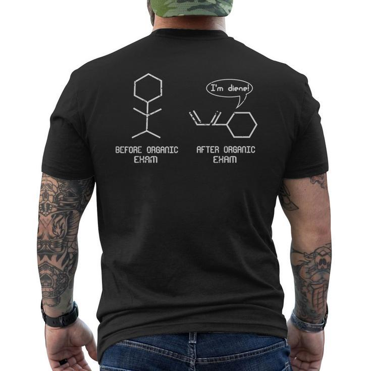 Organic Exam Chemistry Joke Men's T-shirt Back Print
