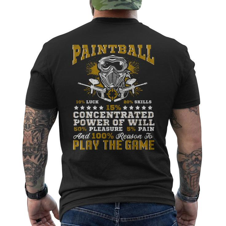 Paintball Fun Play The Game Men's T-shirt Back Print